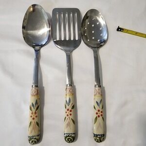 Temptations Serving Utensils Spatula,  Spoon X2, 3 Piece Set